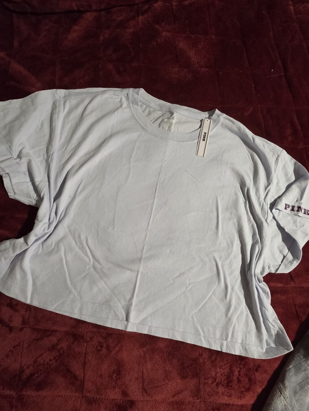 Victoria's Secret PINK Crew Neck TEE - Baby BLUE